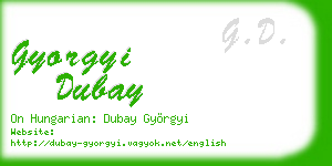 gyorgyi dubay business card